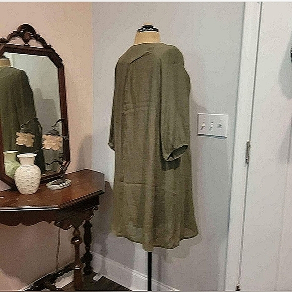 NWT 2X Green Crochet Front Dress - Picture 8 of 9